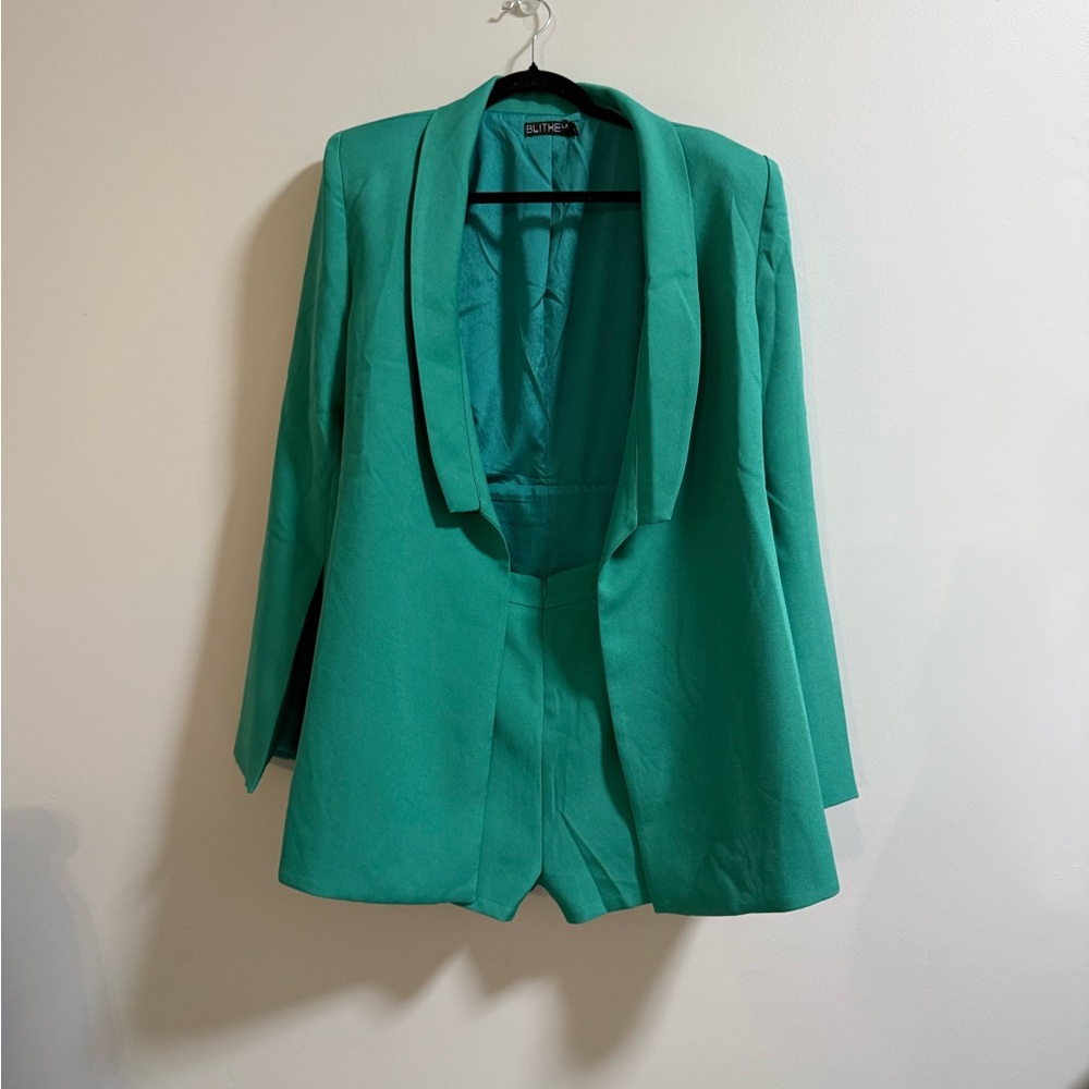 Blithe Green Romper Blazer - image 4